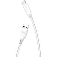 Dudao L2T USB-A to USB-C Cable 1m - High-Speed Charging & Data Transfer, Durable White Design